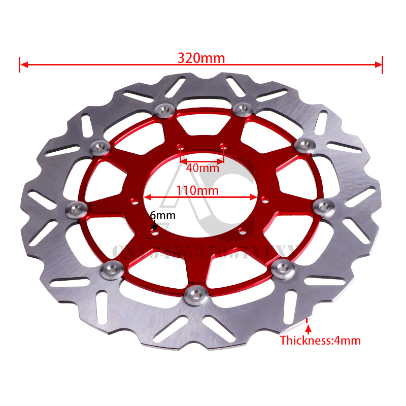 Placa de rotor de disco de fre - Floating Brake Disc 320Mm Supermoto avaliação e preço