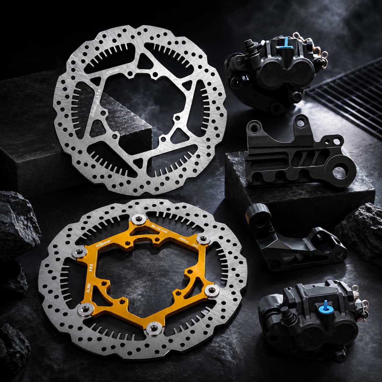Kit Completo de Upgrade de Fre - Front Rear Brake Caliper Bracket Kit avaliação e preço